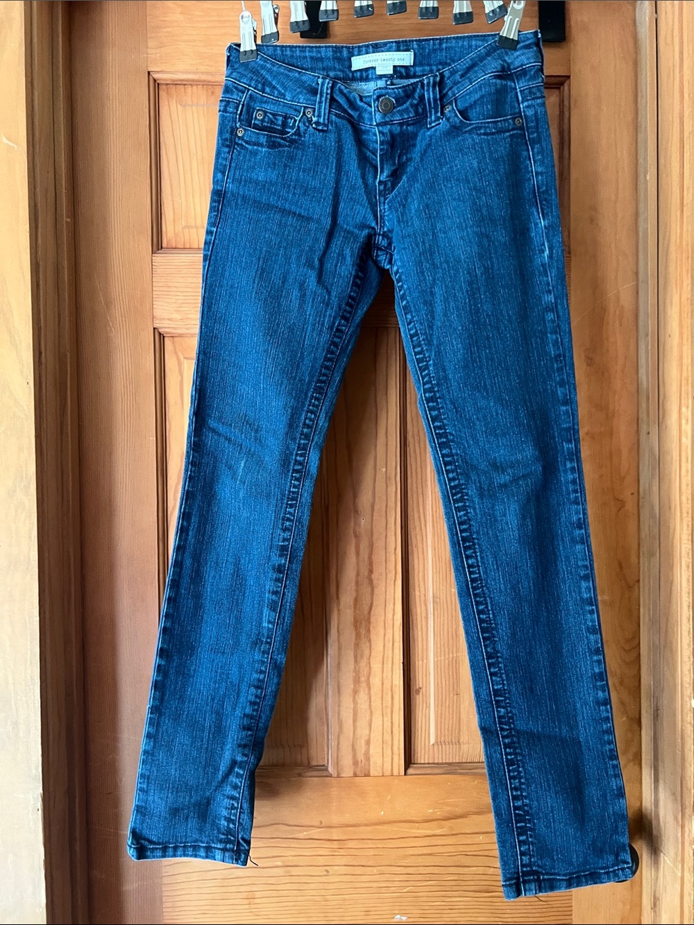 Forever 21 Women's Skinny Jeans in Dark Blue Denim